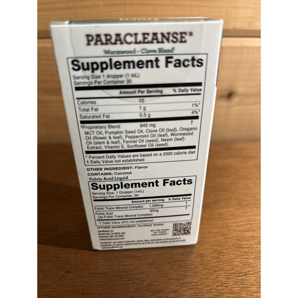GuruNanda Paracleanse 2 Step Kit Fulvic Acid Wormwood, 2X 1oz Ex 2024 SEALED - Picture 3 of 5